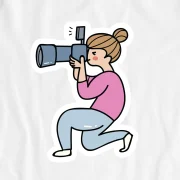 Female Photographer – Doodle – UNISEX T-SHIRT
