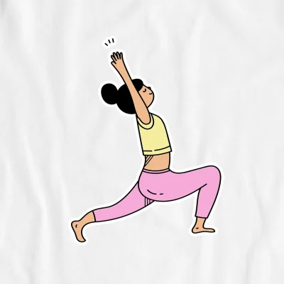 Yoga – Virabhadrasana – Doodle – UNISEX T-SHIRT