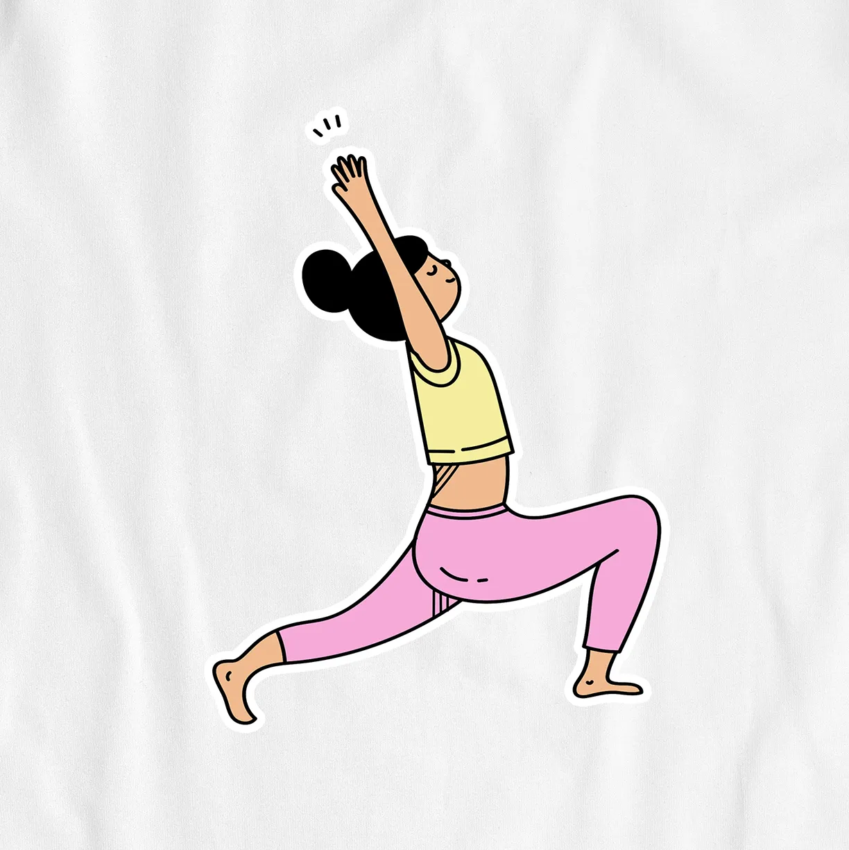 Yoga – Virabhadrasana – Doodle – UNISEX T-SHIRT