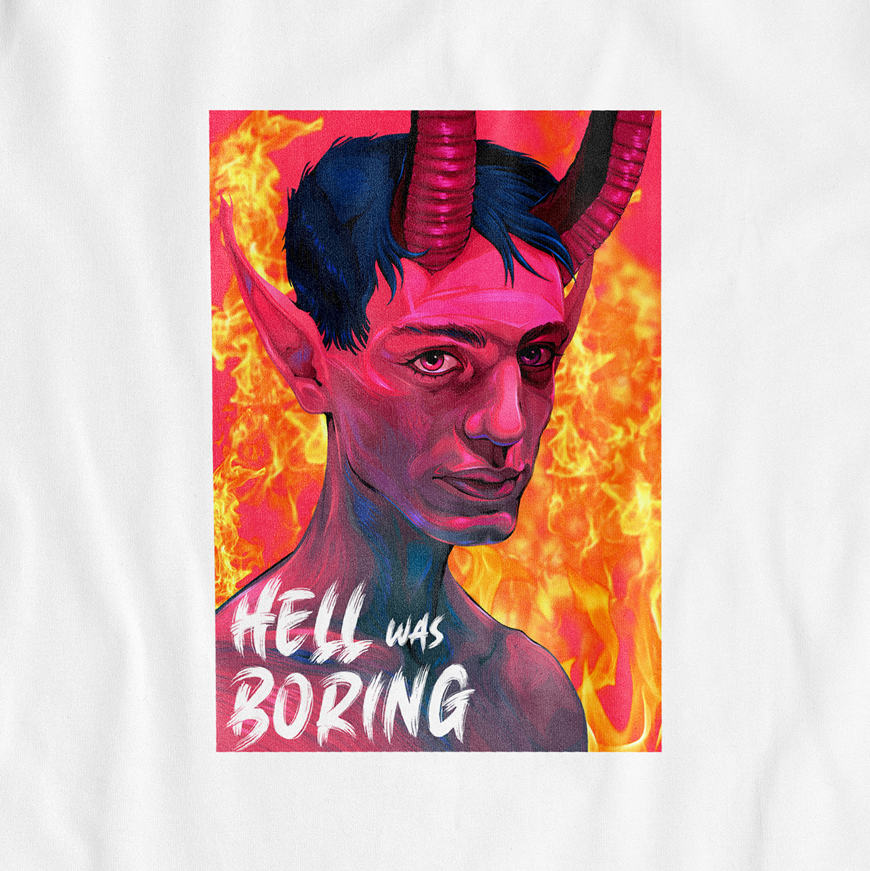 Hell was boring – UNISEX T-SHIRT