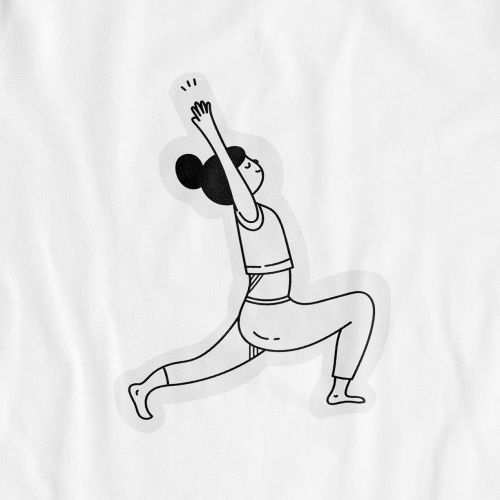 Yoga – Virabhadrasana – Doodle – UNISEX T-SHIRT